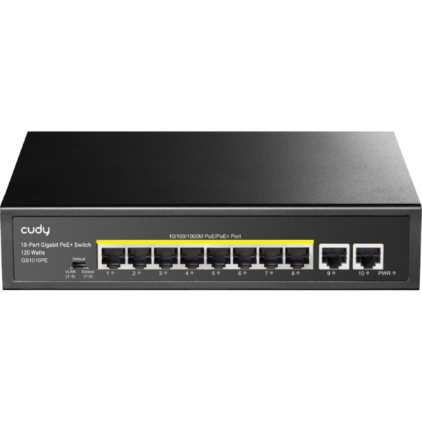 Cudy 8-GbE PoE+ Switch with 2 Uplink GbE
