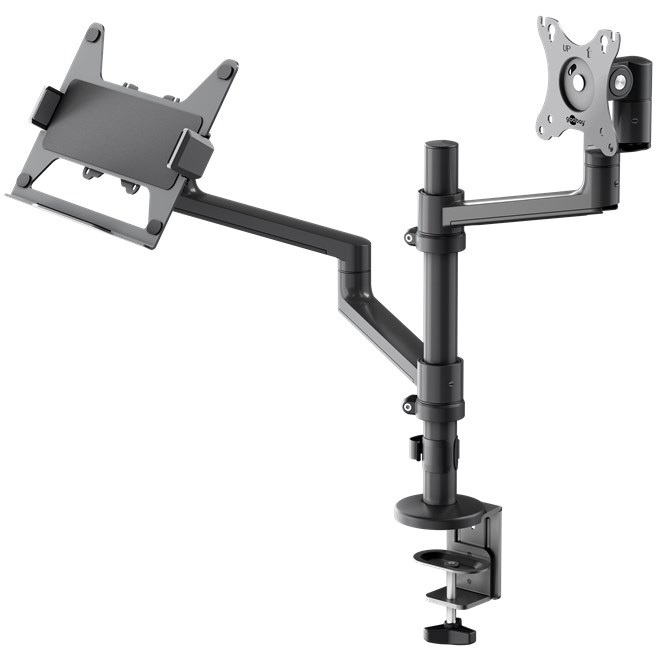 goobay Deluxe Monitor Mount met Laptop Arm, 17 tot 32 inch monitorarm