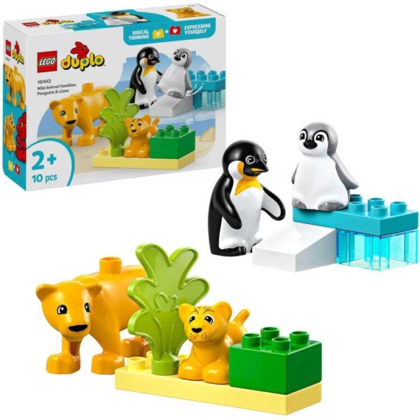 LEGO DUPLO Stad - Families van wilde dieren: pinguïns en leeuwen Constructiespeelgoed