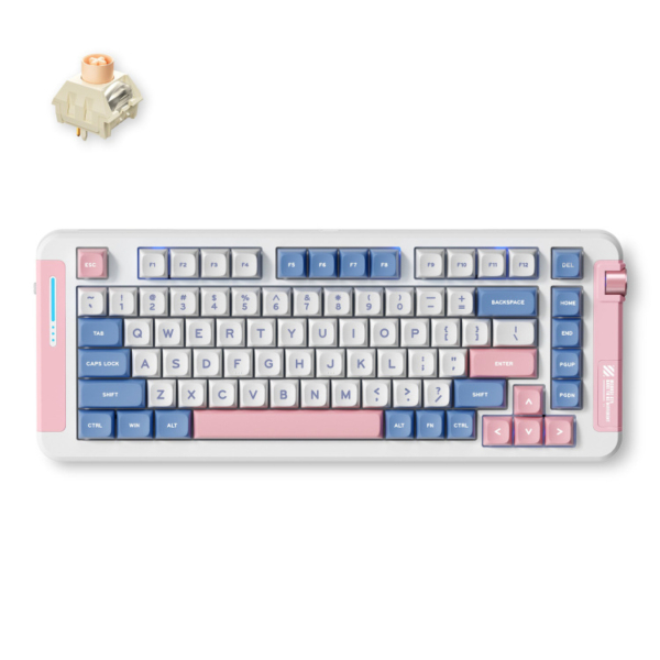 MCHOSE X75 Pink Blue Icy Creamsicle Wireless Gasket Mount Mechanical toetsenbord
