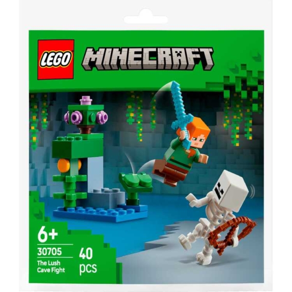LEGO Minecraft - Duel bij de weelderige grot Constructiespeelgoed