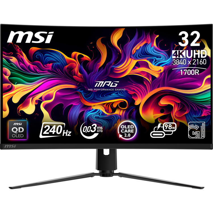 MSI MPG 321CURX QD-OLED 31.5'' Curved 4K UHD gaming monitor