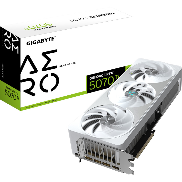 GIGABYTE GeForce RTX 5070 Ti AERO OC 16G grafische kaart
