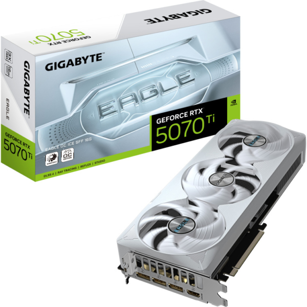 GIGABYTE GeForce RTX 5070 Ti EAGLE OC ICE SFF 16G grafische kaart