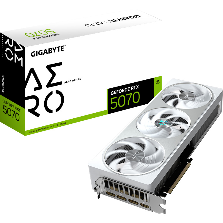 GIGABYTE GeForce RTX 5070 AERO OC 12G grafische kaart