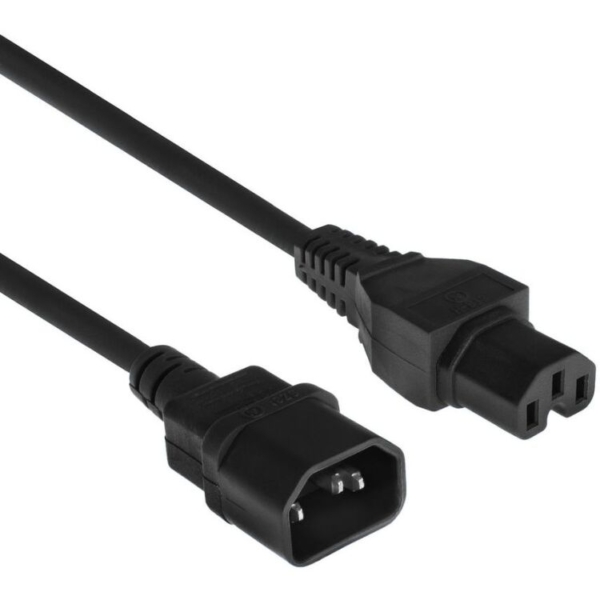 ACT Connectivity Netsnoer C14 - C15 zwart 2 m kabel