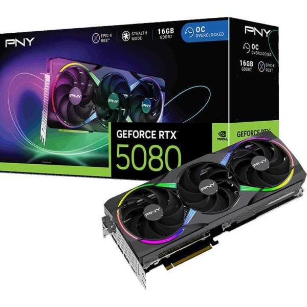 PNY GeForce RTX 5080 ARGB OC grafische kaart