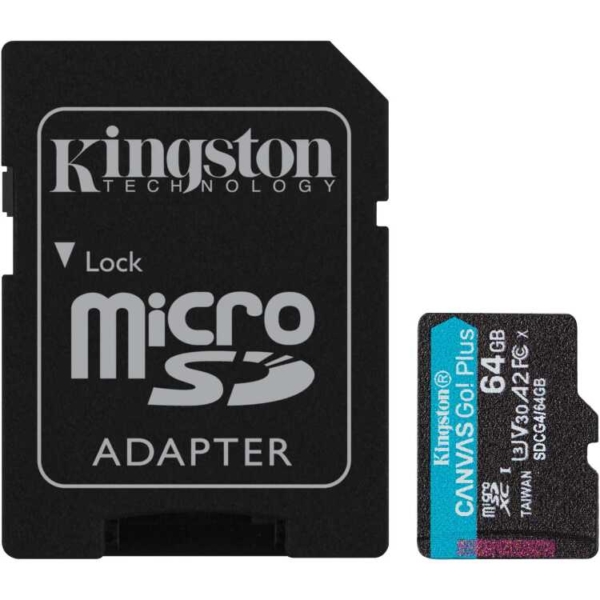 Kingston Canvas Go! Plus microSDXC 64 GB geheugenkaart