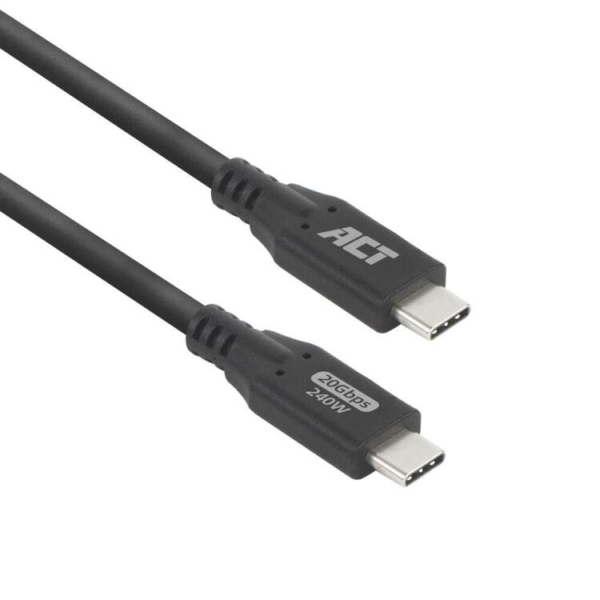 ACT Connectivity USB4 20Gbps 240W USB Type-C kabel, 1 meter