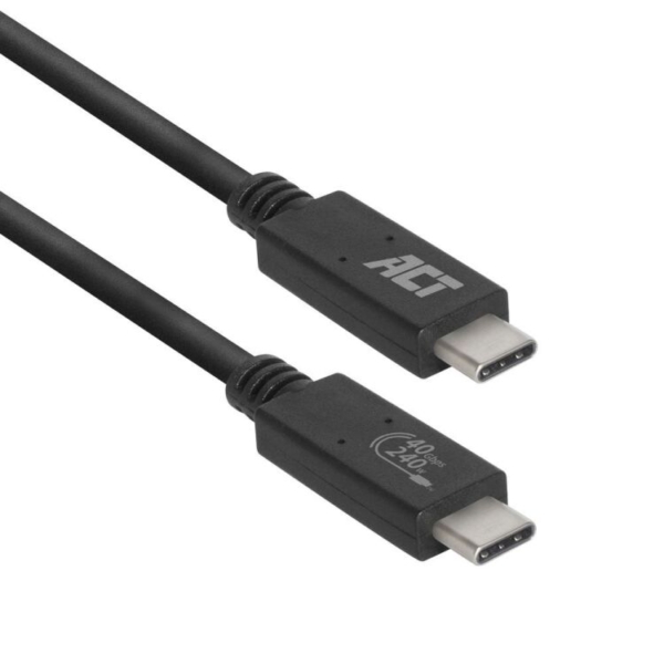 ACT Connectivity USB4 40Gbps kabel, USB-C, USB-IF gecertificeerd, 0,8 meter