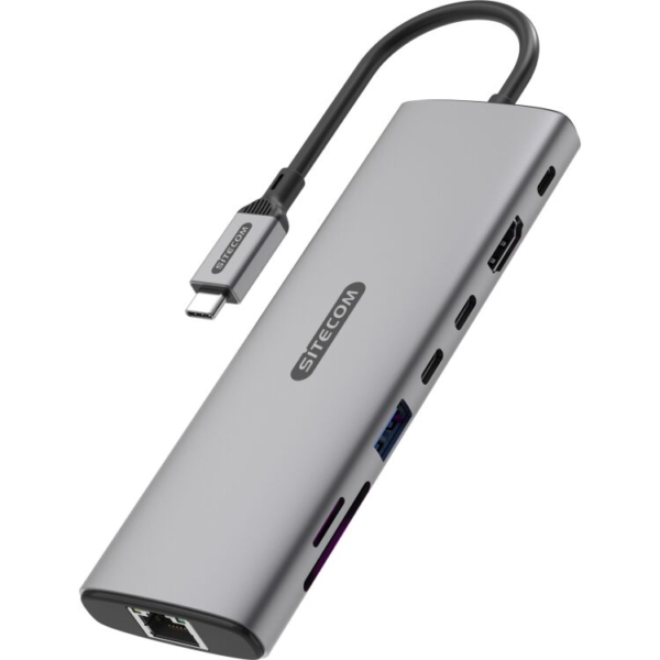 Sitecom 8 in 1 USB-C Power Delivery Multiport Adapter dockingstation