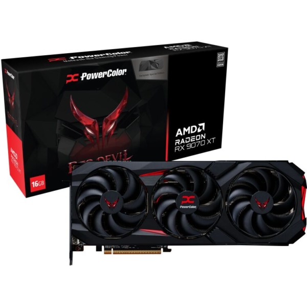 PowerColor Radeon RX 9070 XT Red Devil 16GB OC Backplate Special Edition grafische kaart