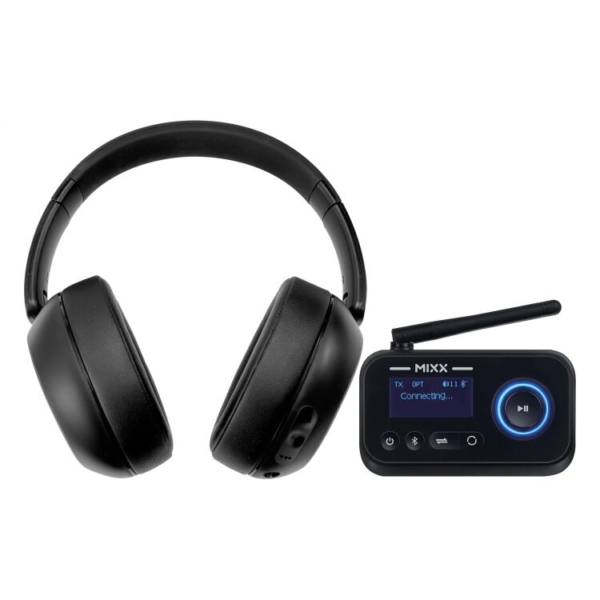 MIXX StreamQ TV Headphones and Audio Transmitter headset