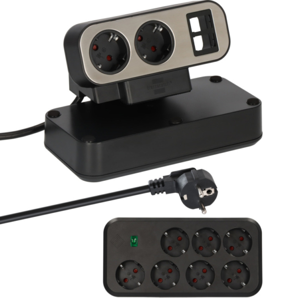 Brennenstuhl estilo Duplex stekkerdoos met schakelaar en overspanningsbeveiliging