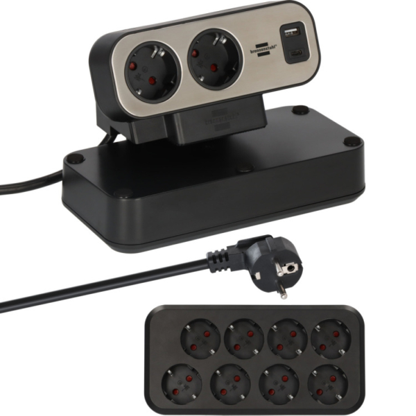 Brennenstuhl estilo Duplex stekkerdoos met schakelaar