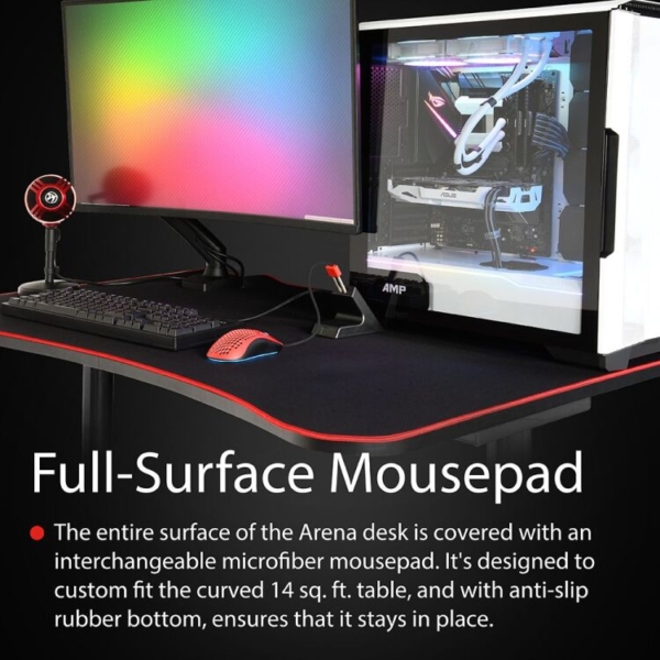 Arozzi Arena Fratello Gaming Desk - Black