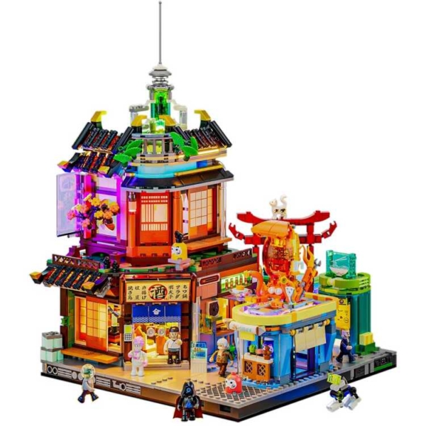 Lumibricks Cyberpunk Neoncity - Izakaya Constructiespeelgoed