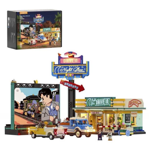 Lumibricks Road Trip - Night Glow Drive-in Constructiespeelgoed