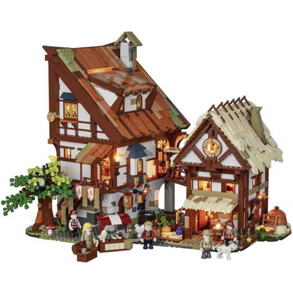 Lumibricks Middle Ages - Medieval Market Constructiespeelgoed