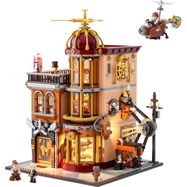 Lumibricks Steampunk World - Steampunk Flying Club Constructiespeelgoed