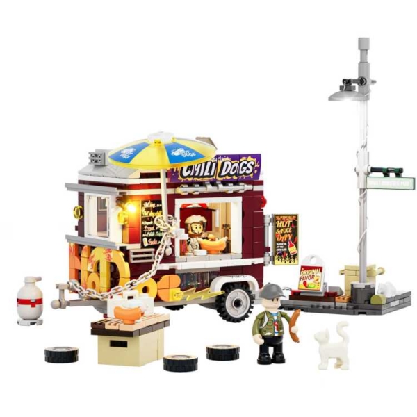 Lumibricks Street Fusion - Chili Dog Trailer Constructiespeelgoed