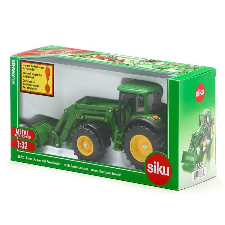 SIKU Farmer - John Deere met voorlader modelvoertuig