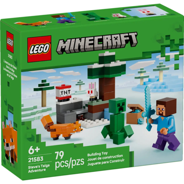LEGO Minecraft Steve's Taiga Adventure Constructiespeelgoed