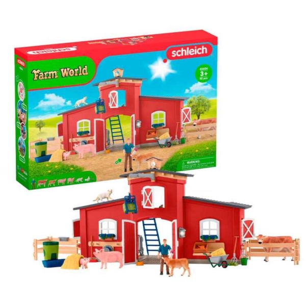 Schleich Farm World - Grote stal speelset