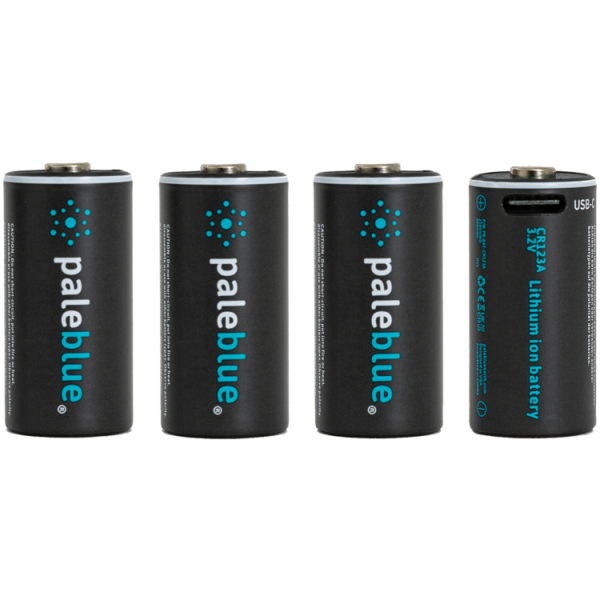 Paleblue CR123 (USB-C) Oplaadbare batterij, 4 stuks
