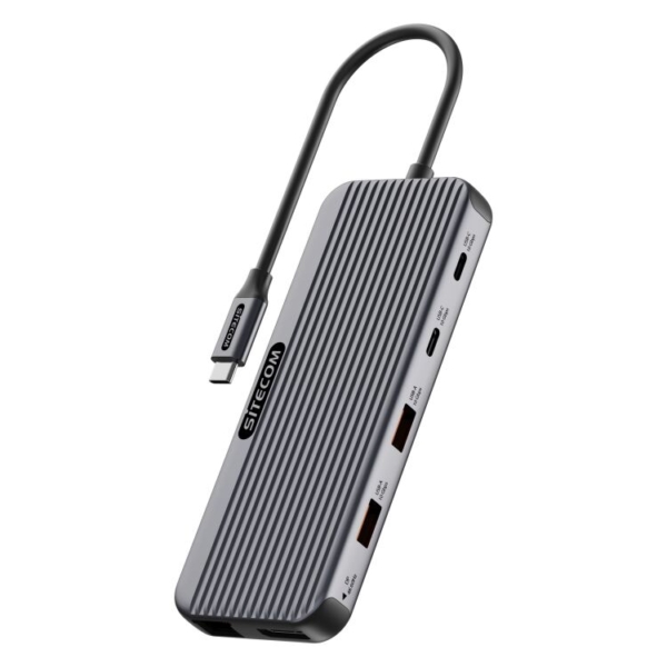 Sitecom 8 in 1 USB-C Power Delivery Multiport Adapter Pro 1x HDMI 1x DP dockingstation