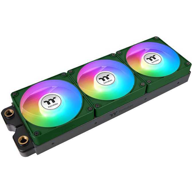 Thermaltake CT120 EX Reverse ARGB Sync PC Cooling Fan Racing Green (3-Fan Pack) case fan