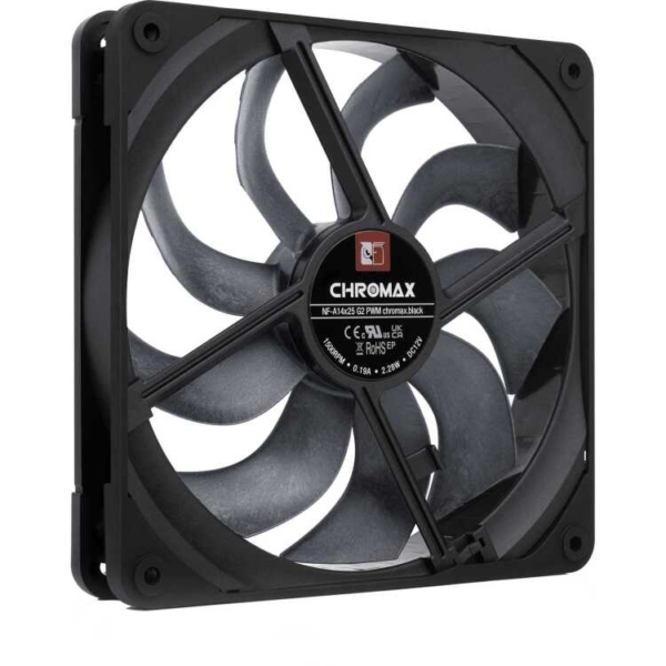 Noctua NF-A14x25 G2 PWM chromax.black case fan