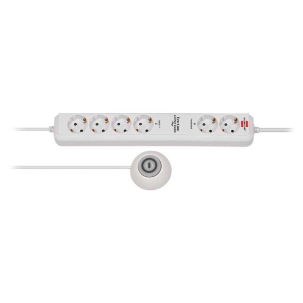 Brennenstuhl Eco-Line Stekkerdoos Comfort Switch Plus EL CSP 24 6-voudig
