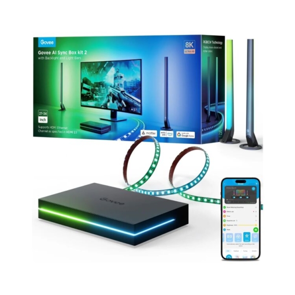 Govee AI Sync Box Kit 2 voor 27-34 inch scherm verlichting