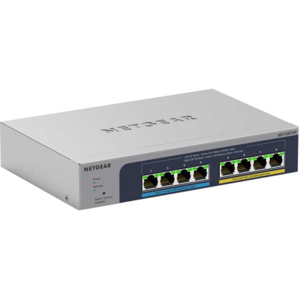 Netgear 8-poorts multi-Gigabit (2,5G) Ethernet Ultra60 PoE++ Smart switch