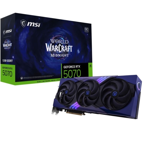 MSI GeForce RTX 5070 12G World of Warcraft MIDNIGHT VOID EDITION OC grafische kaart