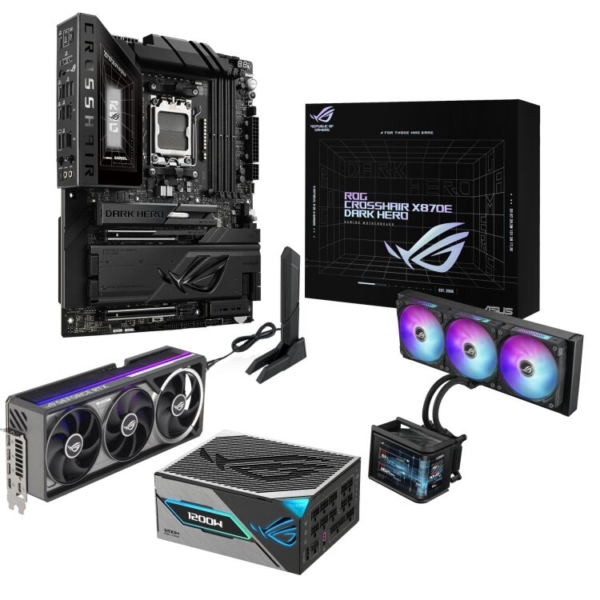 ALTERNATE Upgrade Kit ROG CROSSHAIR X870E DARK HERO + RTX 5080 ROG ASTRAL GAMING OC + ROG Ryuo IV SLC 360 ARGB + ROG Thor Platinum III 1200 watt