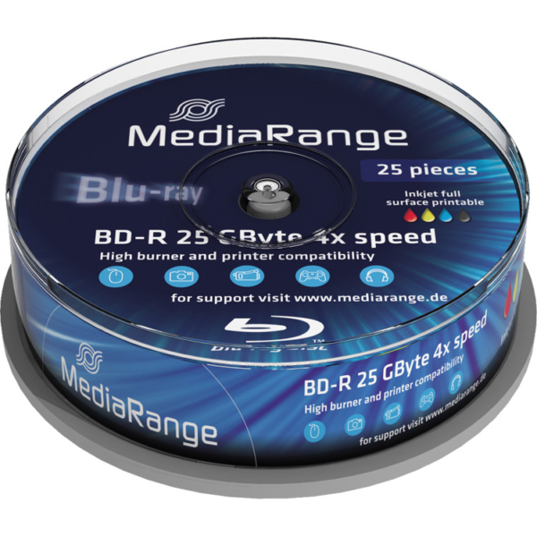 MediaRange BD-R 25 GB blu-ray media