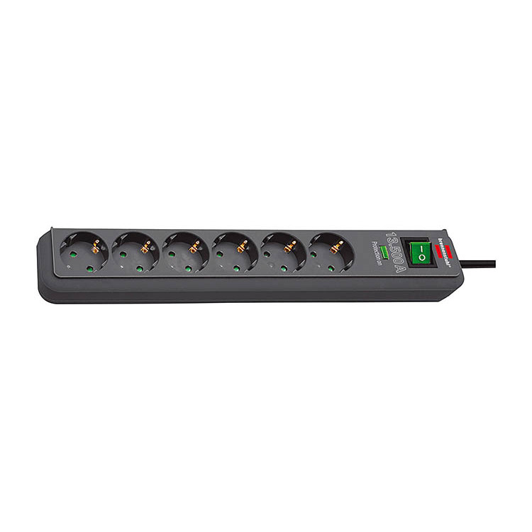 Brennenstuhl Eco-Line 13500A +surge protection 6x stekkerdoos