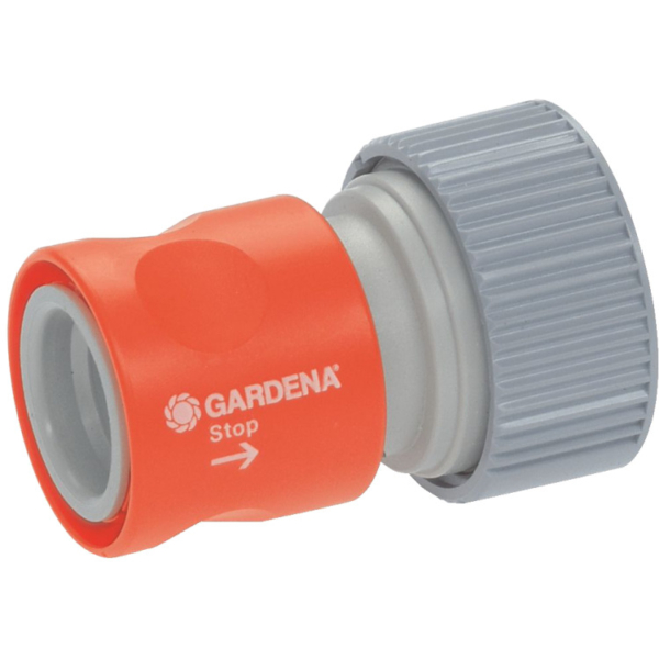 GARDENA Prof-System overgangsstuk met waterstop 19 mm (1/2") koppeling