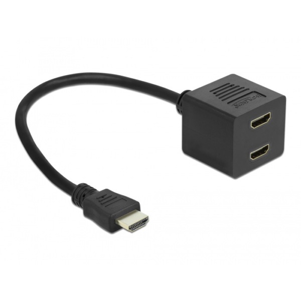 DeLOCK High Speed HDMI Splitter met Ethernet 1x male naar 2x female