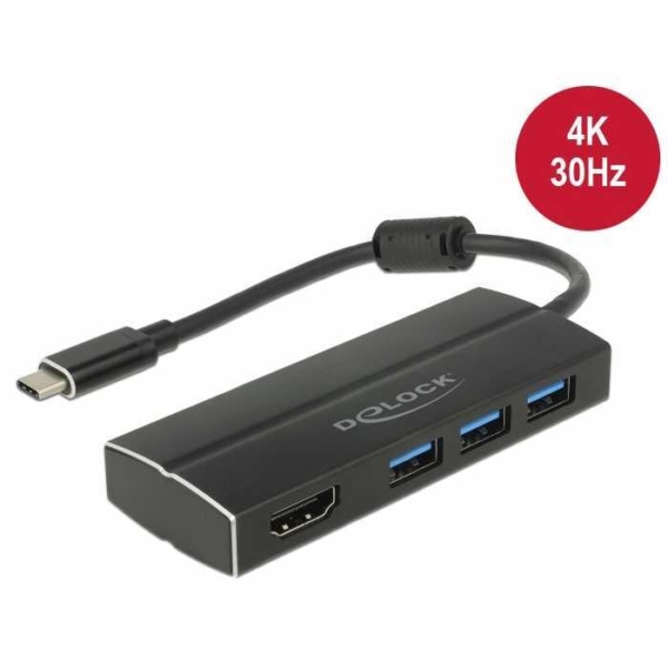 DeLOCK USB-C 3.1 > 3x USB-A 3.0 Hub + HDMI usb-hub