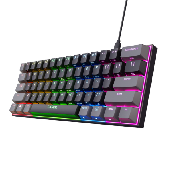 Trust GXT 867 Acira 60% mini mechanisch gaming toetsenbord