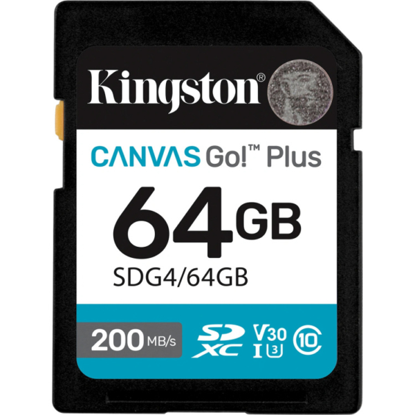 Kingston Canvas Go! Plus SDXC 64 GB geheugenkaart