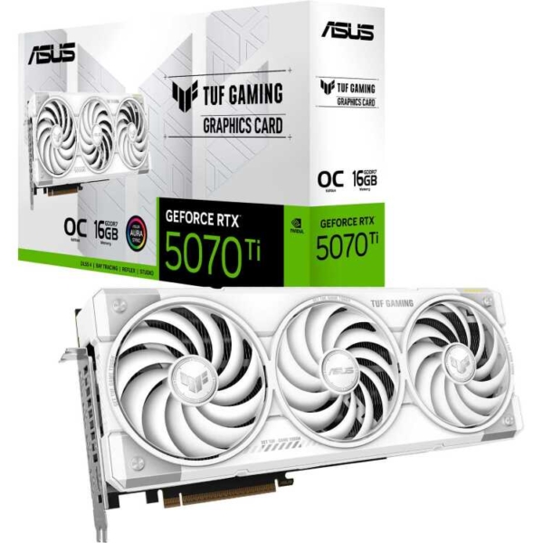ASUS TUF Gaming GeForce RTX 5070 Ti OC White grafische kaart