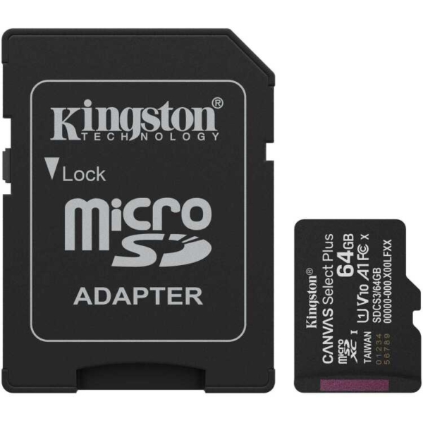 Kingston Canvas Select Plus 64 GB MicroSDXC geheugenkaart