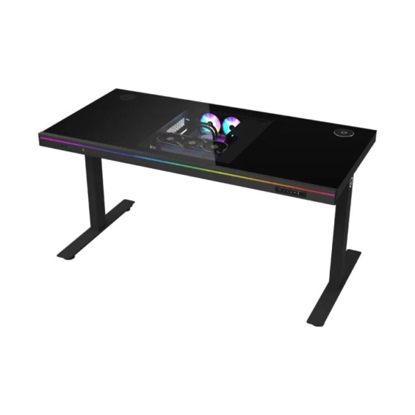 LORGAR Desk Elite 90 Series Glass tafel behuizing
