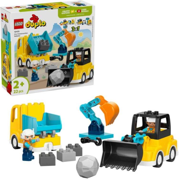 LEGO DUPLO - 3-in-1 bouwvoertuigen Constructiespeelgoed