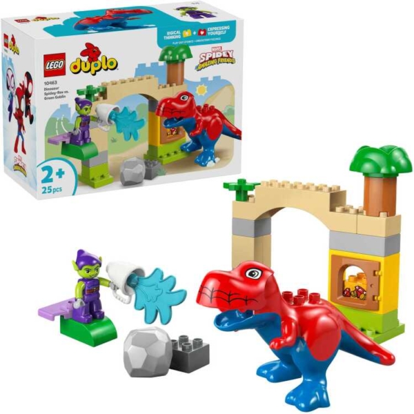LEGO DUPLO - Dinosaurus Spidey-Rex vs. Green Goblin Constructiespeelgoed