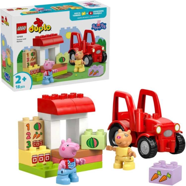 LEGO DUPLO - Tractor en marktkraam Constructiespeelgoed